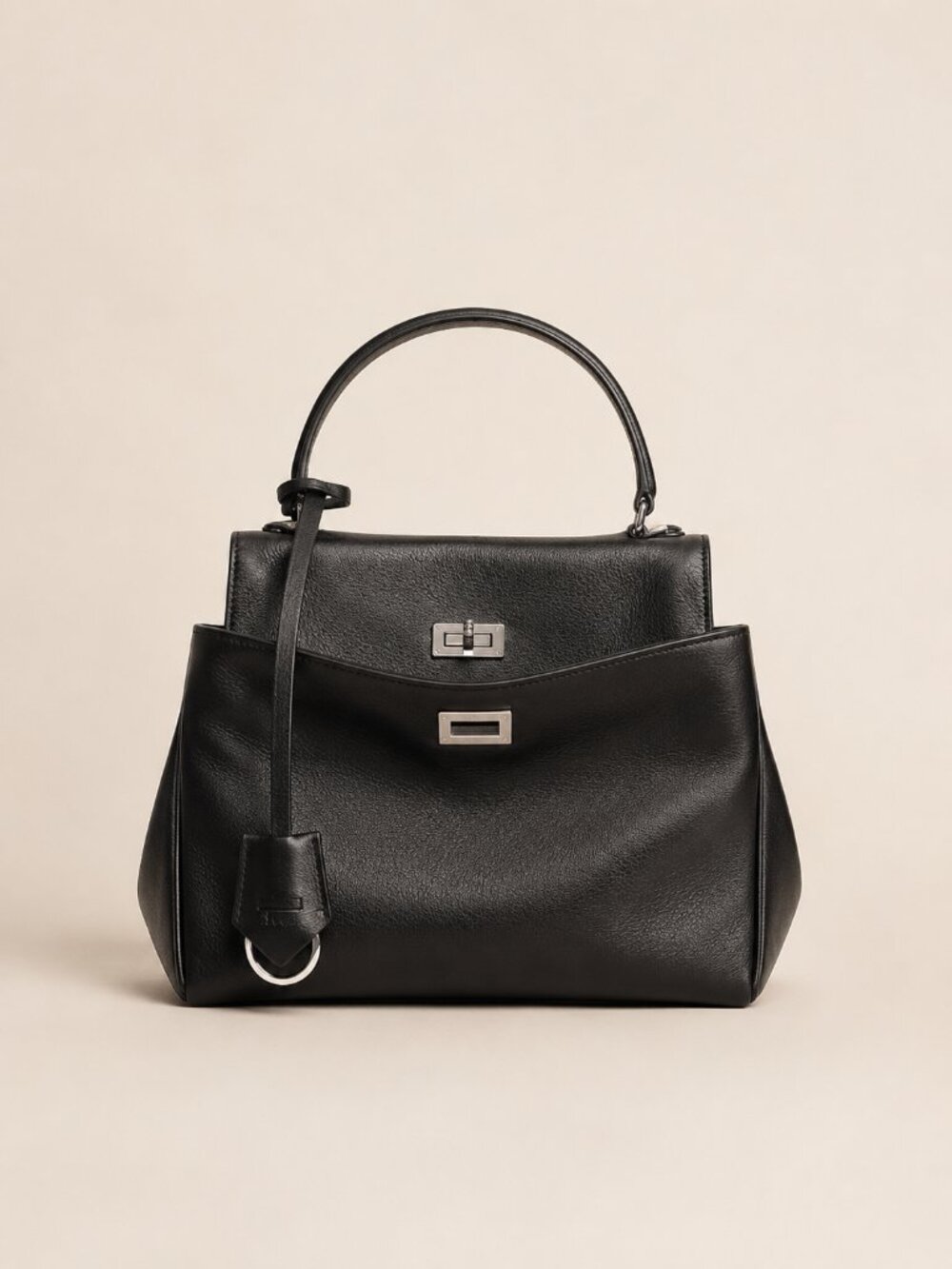 WALTER BAKER Billie Mini Genuine Leather Satchel in Black NEW NWOT